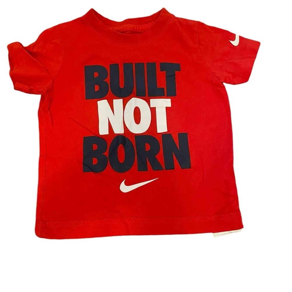 NIKE boys BUILT NOT BORN DRI - FIT COTTON TSHIRT size 2T